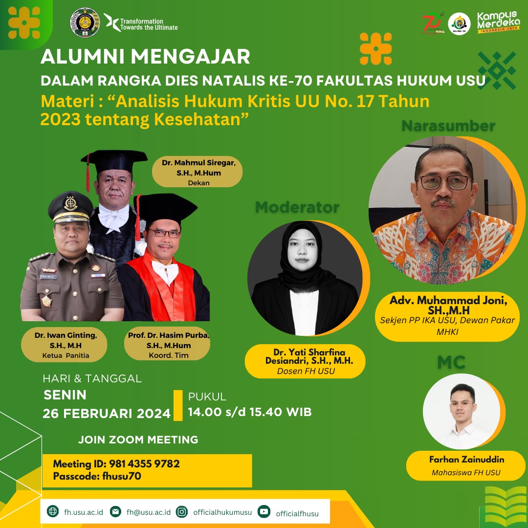 Alumni Teaching: A Critical Legal Analysis of Law No. 17 of 2023 on Health"